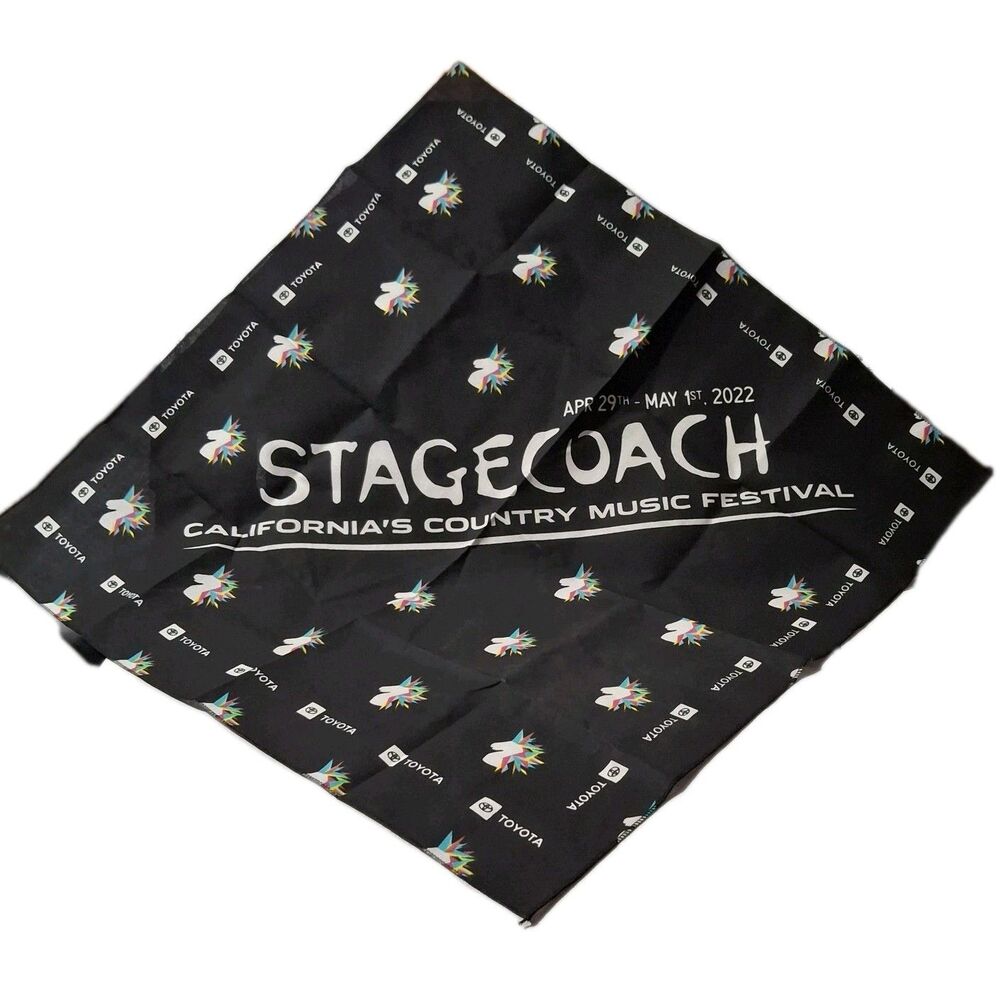 2022 Stagecoach Music Festival Bandana Obtained Only On Site 21x21 Toyota RARE